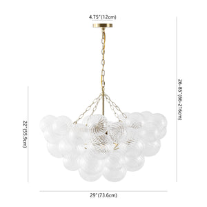 Safavieh Betty Glass Bubbles Chandelier - Illuminate Your Space With Contemporary Elegance And Timeless Charm Brass ,Clear Glass ,Metal Ctl1090a