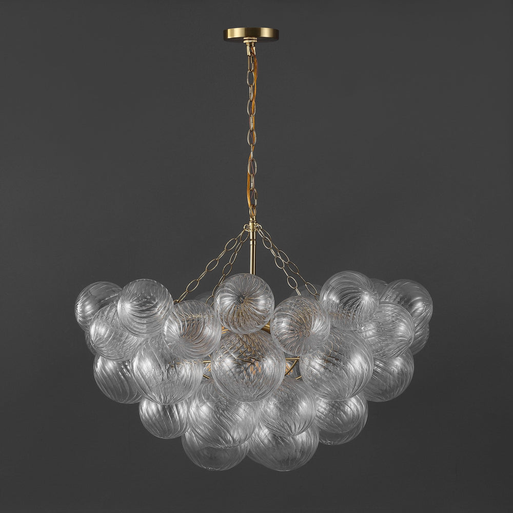 Safavieh Betty Glass Bubbles Chandelier - Illuminate Your Space With Contemporary Elegance And Timeless Charm Brass ,Clear Glass ,Metal Ctl1090a