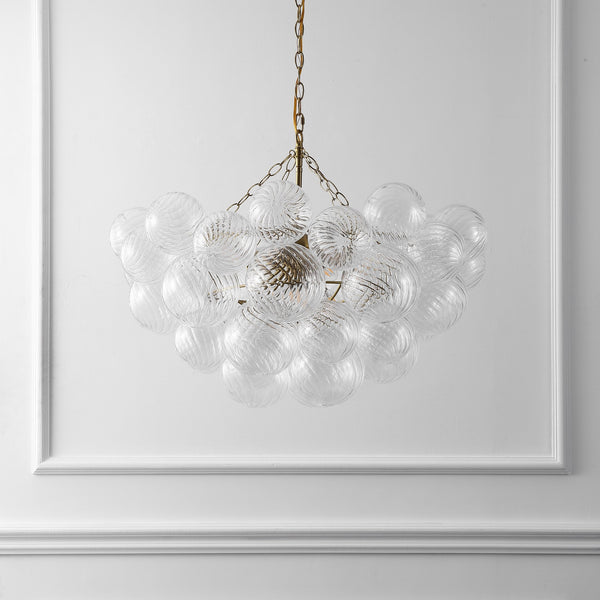 Safavieh Betty Glass Bubbles Chandelier - Illuminate Your Space With Contemporary Elegance And Timeless Charm Brass ,Clear Glass ,Metal Ctl1090a