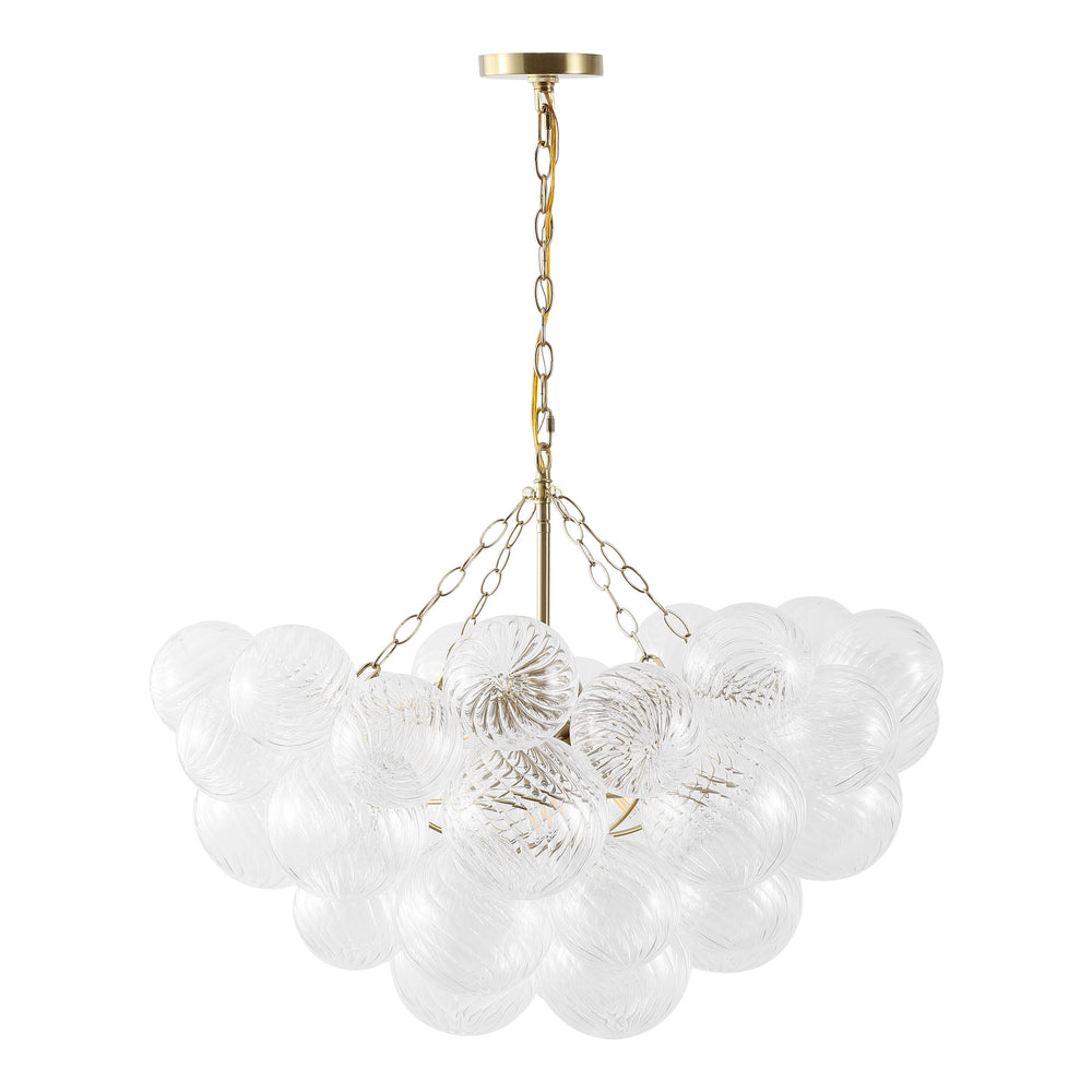 Safavieh Betty Glass Bubbles Chandelier - Illuminate Your Space With Contemporary Elegance And Timeless Charm Brass ,Clear Glass ,Metal Ctl1090a