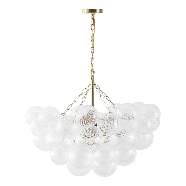 Safavieh Betty Glass Bubbles Chandelier - Illuminate Your Space With Contemporary Elegance And Timeless Charm Brass ,Clear Glass ,Metal Ctl1090a