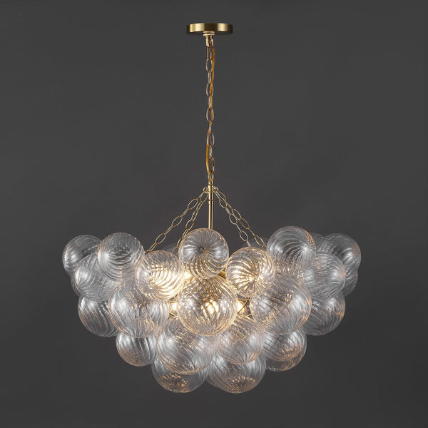 Safavieh Betty Glass Bubbles Chandelier - Illuminate Your Space With Contemporary Elegance And Timeless Charm Brass ,Clear Glass ,Metal Ctl1090a