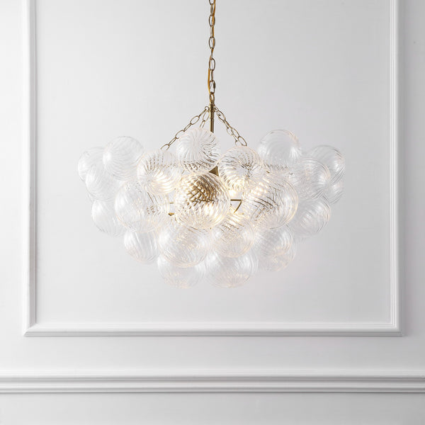 Safavieh Betty Glass Bubbles Chandelier - Illuminate Your Space With Contemporary Elegance And Timeless Charm Brass ,Clear Glass ,Metal Ctl1090a