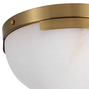 Safavieh Eddie Alabaster Flush Mount Light Fixture - Contemporary Elegance For Stylish Home Illumination Brass ,Off White Alabaster ,Metal Ctl1091a
