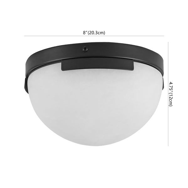 Safavieh Eddie Alabaster Flush Mount Light Fixture - Contemporary Elegance For Stylish Home Illumination Black ,Off White Alabaster ,Metal Ctl1091b