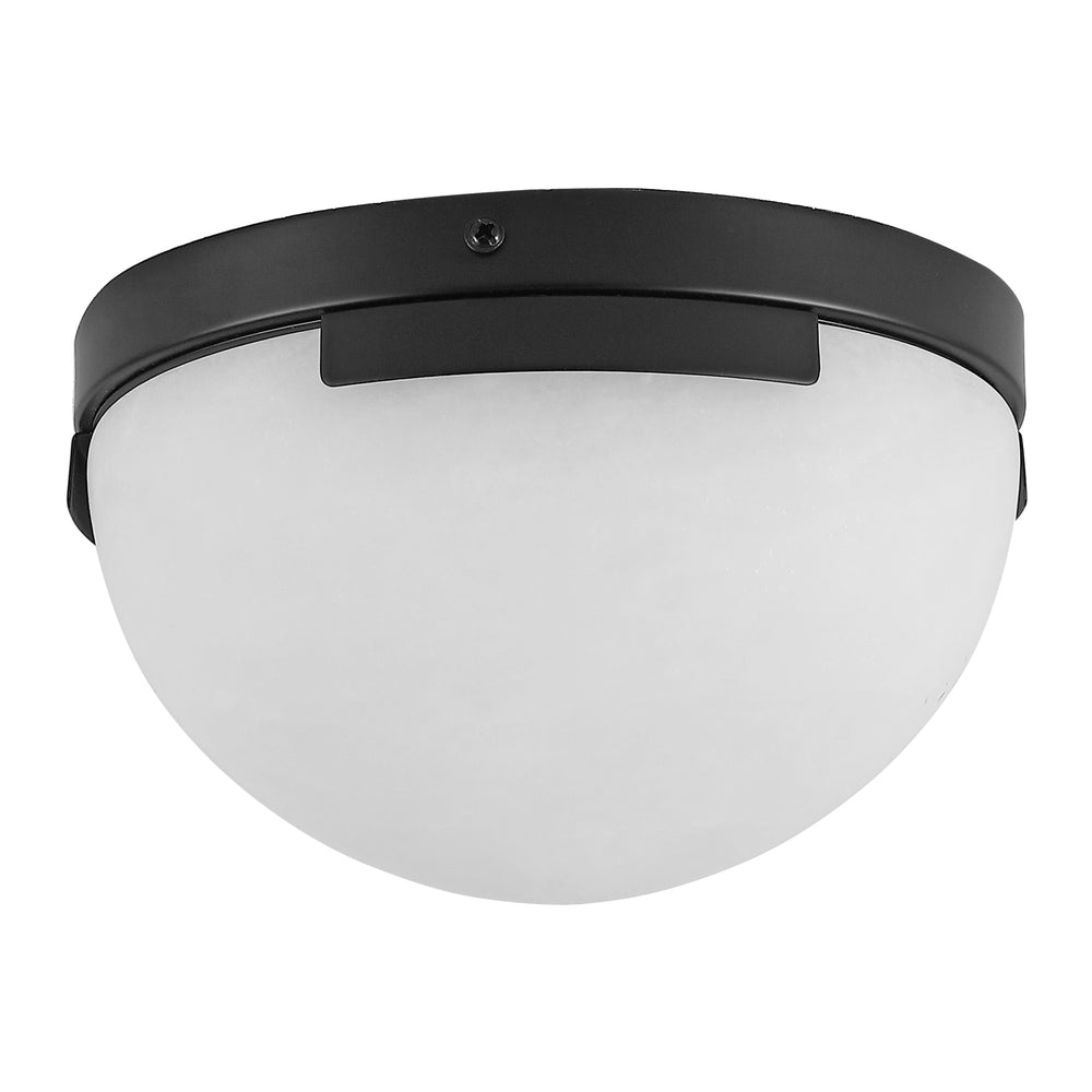 Safavieh Eddie Alabaster Flush Mount Light Fixture - Contemporary Elegance For Stylish Home Illumination Black ,Off White Alabaster ,Metal Ctl1091b