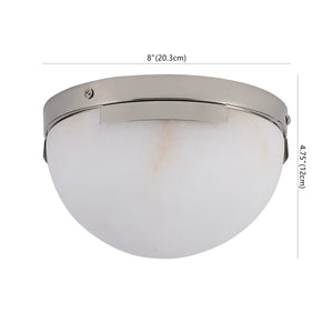 Safavieh Eddie Alabaster Flush Mount Light Fixture - Contemporary Elegance For Stylish Home Illumination Silver ,Off White Alabaster ,Metal Ctl1091c