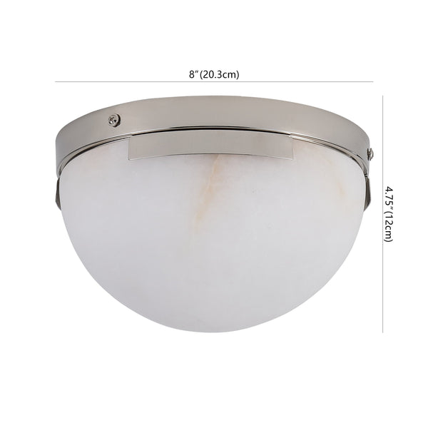 Safavieh Eddie Alabaster Flush Mount Light Fixture - Contemporary Elegance For Stylish Home Illumination Silver ,Off White Alabaster ,Metal Ctl1091c