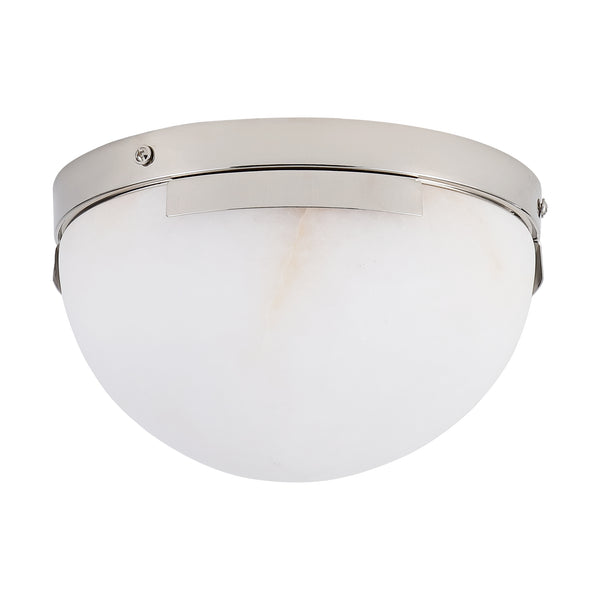 Safavieh Eddie Alabaster Flush Mount Light Fixture - Contemporary Elegance For Stylish Home Illumination Silver ,Off White Alabaster ,Metal Ctl1091c