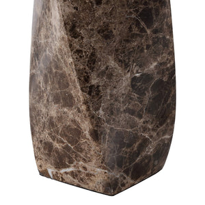 Safavieh MAYALENN Large Marble Table Lamp - Dark Brown & White - Elegant Design for Home & Office Decor CTL1092A