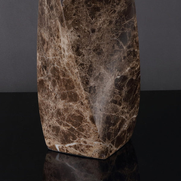 Safavieh MAYALENN Large Marble Table Lamp - Dark Brown & White - Elegant Design for Home & Office Decor CTL1092A
