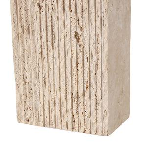 Safavieh HENRY Travertine Table Lamp - Natural Stone Elegance with Crisp White Shade for Stylish Lighting CTL1093A