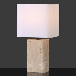 Safavieh Lisabryna Travertine Table Lamp - Elegant Design With White Shade For Timeless Home Decor Charm Travertine ,White Travertine ,Iron ,Shade Ctl1094a