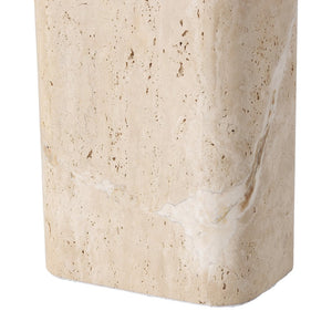 Safavieh LISABRYNA Elegant Travertine Table Lamp with White Shade - Ambient Lighting for Timeless Décor CTL1094A