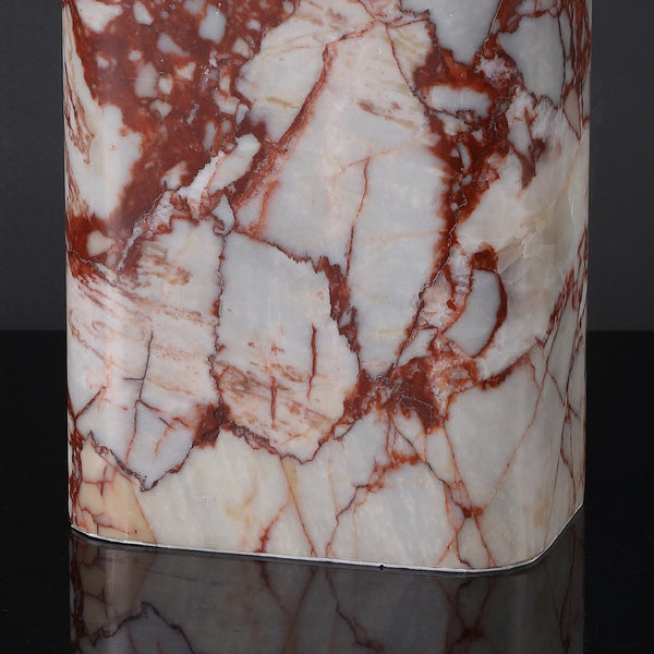 Safavieh LISABRYNA Marble Table Lamp – Elegant White & Red Accent for Modern Living Spaces, 22” Height CTL1094B