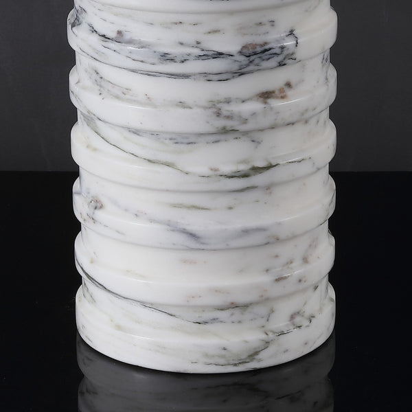 Safavieh GIZELLE Round Marble Table Lamp - Stylish White & Grey Design for Elegant Home Decor & Lighting CTL1097A