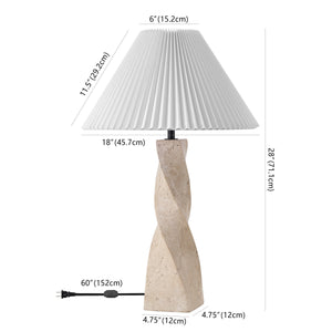 Safavieh Mayalenn Elegant Travertine Table Lamp – Natural Stone Base With Soft White Shade For Any Decor Travertine ,White Travertine ,Iron ,Shade Ctl1098a