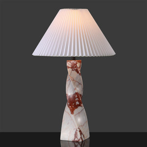 Safavieh Mayalenn Marble Table Lamp - Stunning Red & White Design, Elegant Home Accent For Any Room Red ,White Marble ,Iron ,Shade Ctl1098b