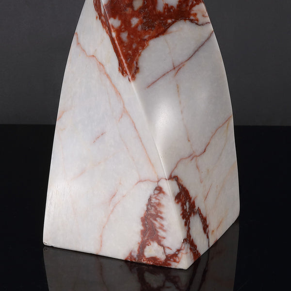 Safavieh Mayalenn Marble Table Lamp - Stunning Red & White Design, Elegant Home Accent For Any Room Red ,White Marble ,Iron ,Shade Ctl1098b