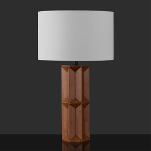 Safavieh Ferdinand Wood Table Lamp - Elegant Walnut & White Design For Cozy Ambiance In Any Room Walnut ,White Wood ,Iron ,Shade Ctl1099a