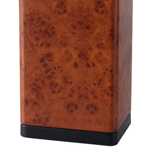 Safavieh Elsee Burl Wood Table Lamp - Walnut Elegance With White Shade For Cozy Ambiance & Modern Decor Walnut Burl ,White Wood ,Iron ,Shade Ctl1100a