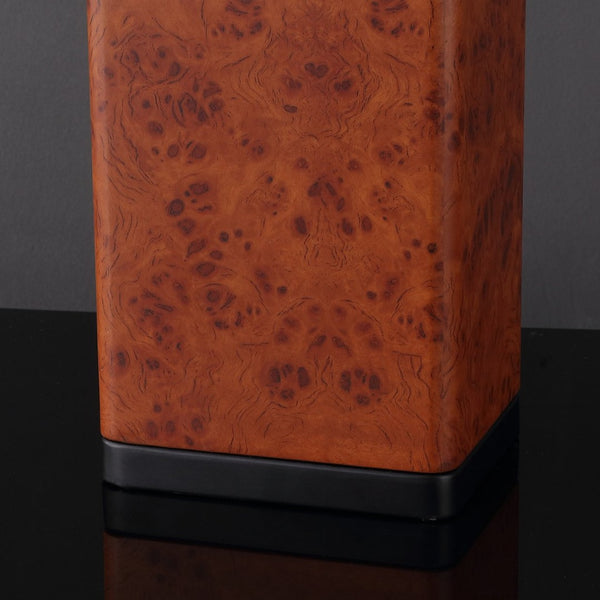 Safavieh ELSEE Burl Wood Table Lamp – Elegant Walnut Accent with Iron Base & White Shade for Modern Spaces CTL1100A
