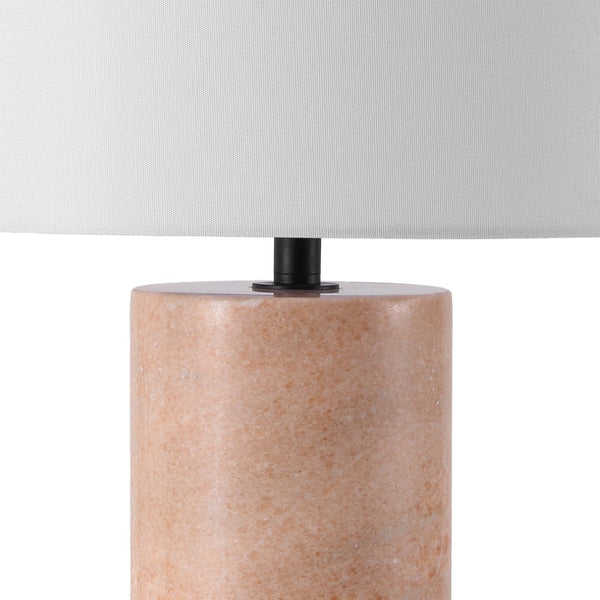 Safavieh JILLIANNA Round Marble Table Lamp - Elegant Grey & White Design for Home Decor & Modern Spaces CTL1102A
