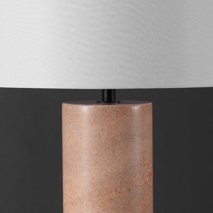 Safavieh JILLIANNA Round Marble Table Lamp - Elegant Grey & White Design for Home Decor & Modern Spaces CTL1102A
