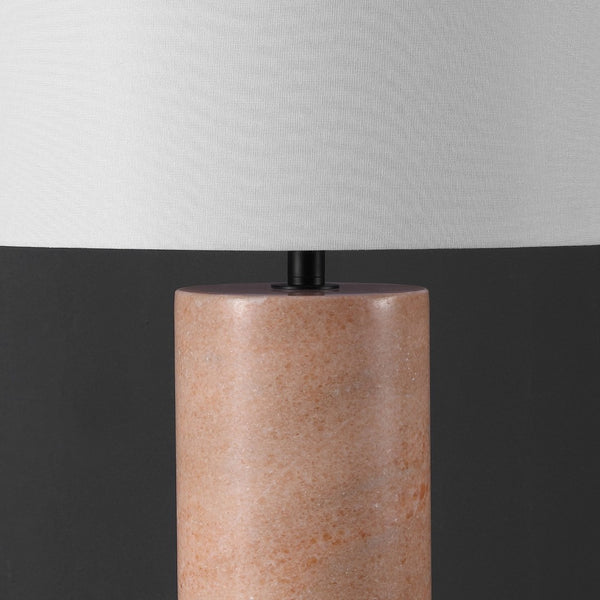 Safavieh JILLIANNA Round Marble Table Lamp - Elegant Grey & White Design for Home Decor & Modern Spaces CTL1102A