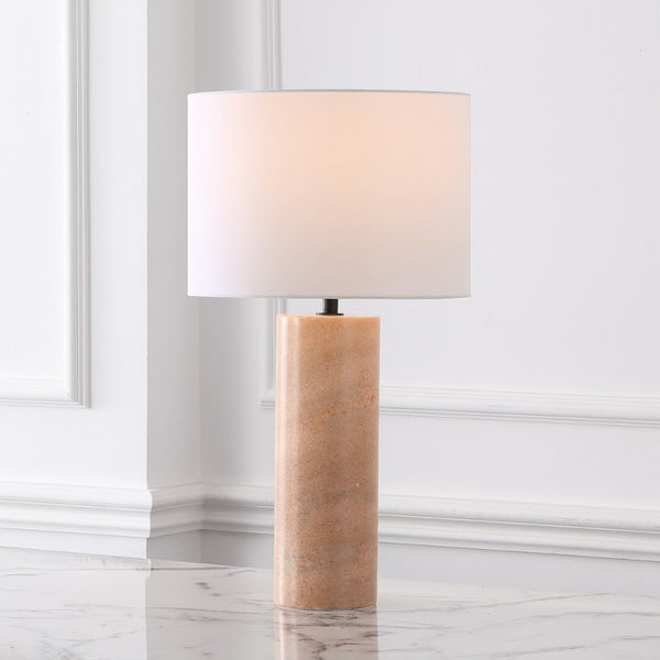 Safavieh JILLIANNA Round Marble Table Lamp - Elegant Grey & White Design for Home Decor & Modern Spaces CTL1102A