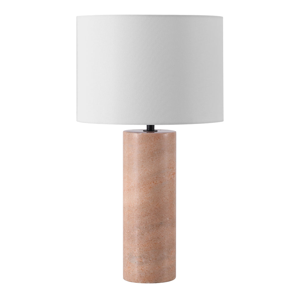 Safavieh Jillianna Elegant Round Marble Table Lamp - Grey & White - Modern Design For Cozy Spaces Grey ,White Marble ,Iron ,Shade Ctl1102a