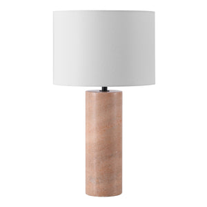 Safavieh Jillianna Elegant Round Marble Table Lamp - Grey & White - Modern Design For Cozy Spaces Grey ,White Marble ,Iron ,Shade Ctl1102a