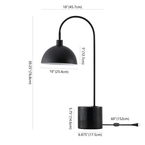 Safavieh Rosabellina Marble Base Table Lamp With Matte Iron Stem — Sculptural Ambient Lighting For Modern Spaces BLACK CTL1103A