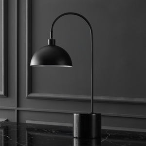 Safavieh Rosabellina Marble Base Table Lamp With Matte Iron Stem — Sculptural Ambient Lighting For Modern Spaces BLACK CTL1103A