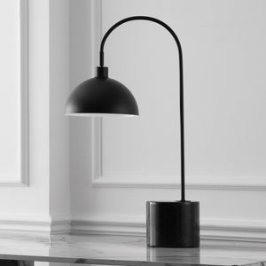 Safavieh Rosabellina Marble Base Table Lamp With Matte Iron Stem — Sculptural Ambient Lighting For Modern Spaces BLACK CTL1103A