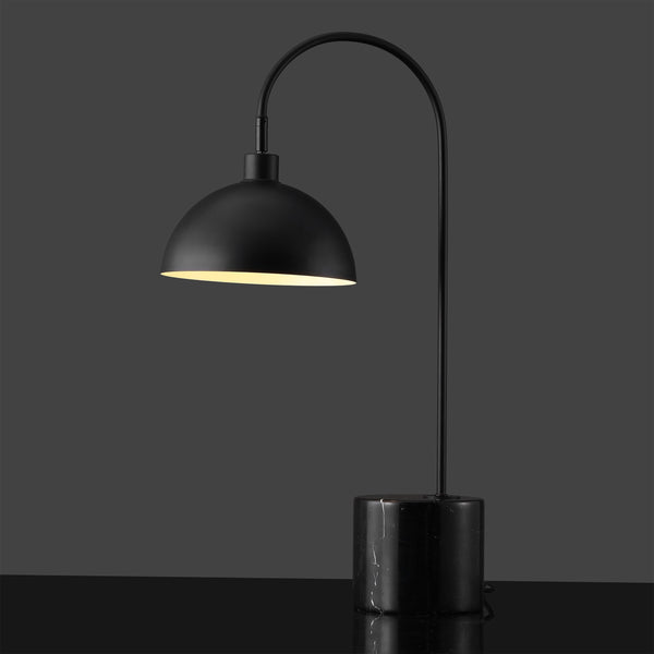 Safavieh Rosabellina Marble Base Table Lamp With Matte Iron Stem — Sculptural Ambient Lighting For Modern Spaces BLACK CTL1103A
