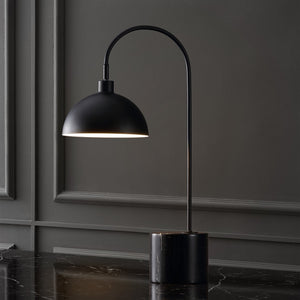 Safavieh Rosabellina Marble Base Table Lamp With Matte Iron Stem — Sculptural Ambient Lighting For Modern Spaces BLACK CTL1103A