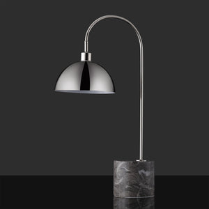 Safavieh Rosabellina Marble Base Table Lamp With Matte Iron Stem — Sculptural Ambient Lighting For Modern Spaces SILVER / GREY CTL1103B