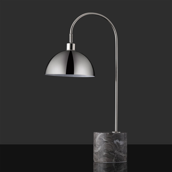 Safavieh Rosabellina Marble Base Table Lamp With Matte Iron Stem — Sculptural Ambient Lighting For Modern Spaces SILVER / GREY CTL1103B