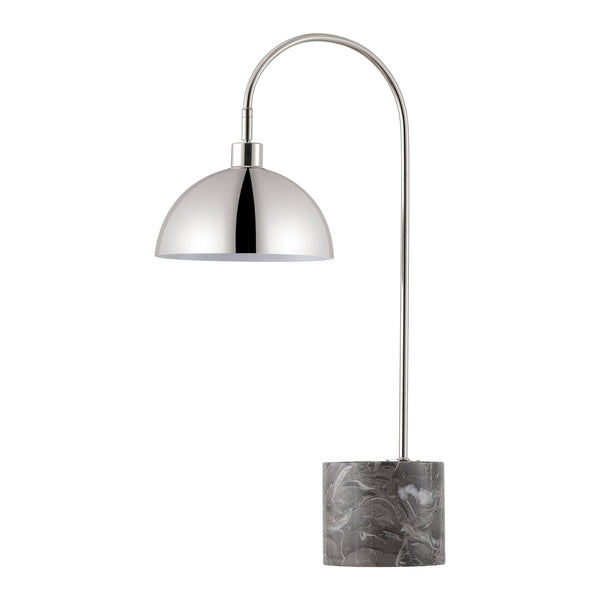 Safavieh Rosabellina Marble Base Table Lamp With Matte Iron Stem — Sculptural Ambient Lighting For Modern Spaces SILVER / GREY CTL1103B