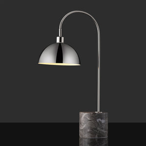 Safavieh Rosabellina Marble Base Table Lamp With Matte Iron Stem — Sculptural Ambient Lighting For Modern Spaces SILVER / GREY CTL1103B
