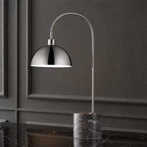 Safavieh Rosabellina Marble Base Table Lamp With Matte Iron Stem — Sculptural Ambient Lighting For Modern Spaces SILVER / GREY CTL1103B