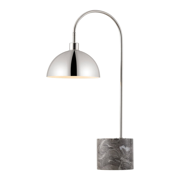 Safavieh Rosabellina Marble Base Table Lamp With Matte Iron Stem — Sculptural Ambient Lighting For Modern Spaces SILVER / GREY CTL1103B