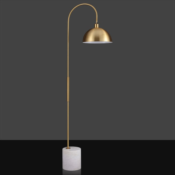 Safavieh Rosabellina 68 Inch Marble Base Floor Lamp with Gold Iron Stem and White Shade Gold / White CTL1104A