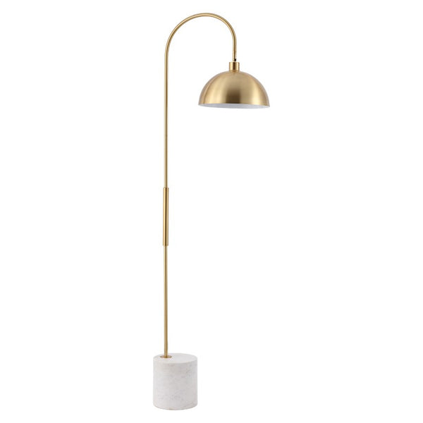 Safavieh Rosabellina 68 Inch Marble Base Floor Lamp with Gold Iron Stem and White Shade Gold / White CTL1104A