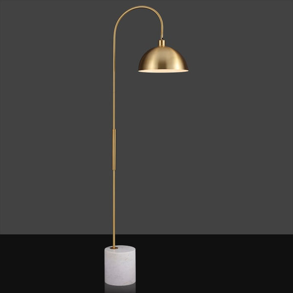 Safavieh Rosabellina 68 Inch Marble Base Floor Lamp with Gold Iron Stem and White Shade Gold / White CTL1104A