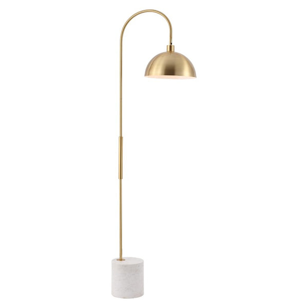 Safavieh Rosabellina 68 Inch Marble Base Floor Lamp with Gold Iron Stem and White Shade Gold / White CTL1104A