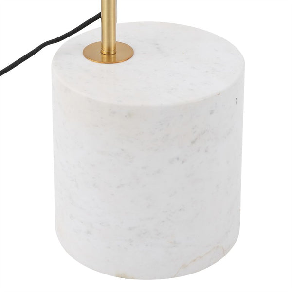 Safavieh Rosabellina 68 Inch Marble Base Floor Lamp with Gold Iron Stem and White Shade Gold / White CTL1104A