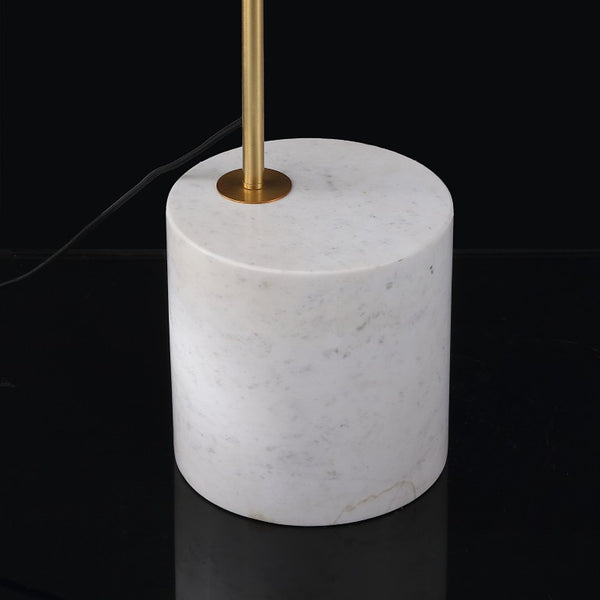 Safavieh Rosabellina 68 Inch Marble Base Floor Lamp with Gold Iron Stem and White Shade Gold / White CTL1104A