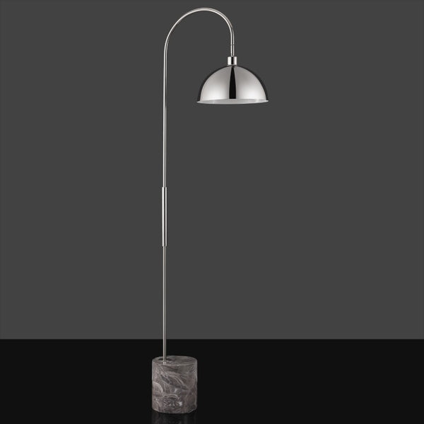 Safavieh Rosabellina 68 Inch Marble Base Floor Lamp with Gold Iron Stem and White Shade Silver / Grey CTL1104B